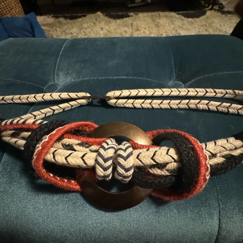 Rope Belt with bronze buckle